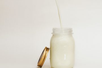 mason jar filled with smoothie